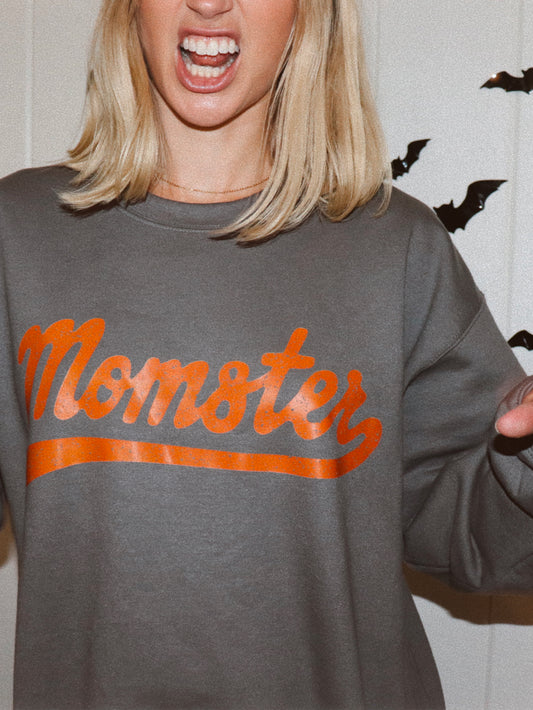 Momster Crewneck—Persimmon