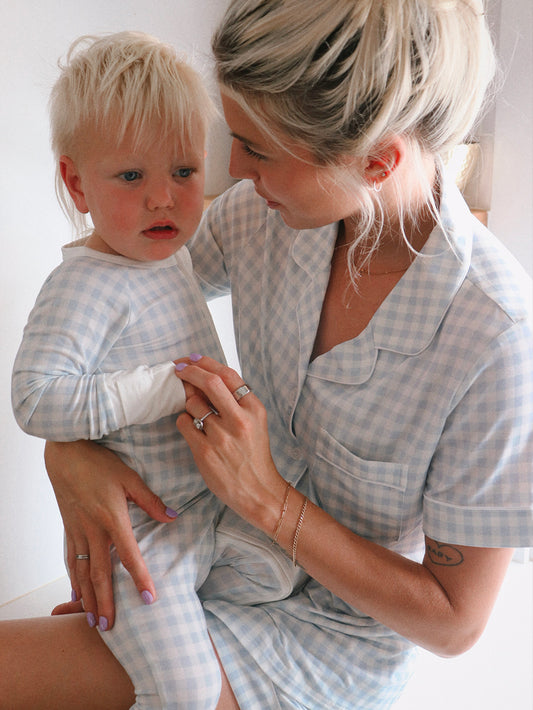 Soft Gingham Pajama Short Set